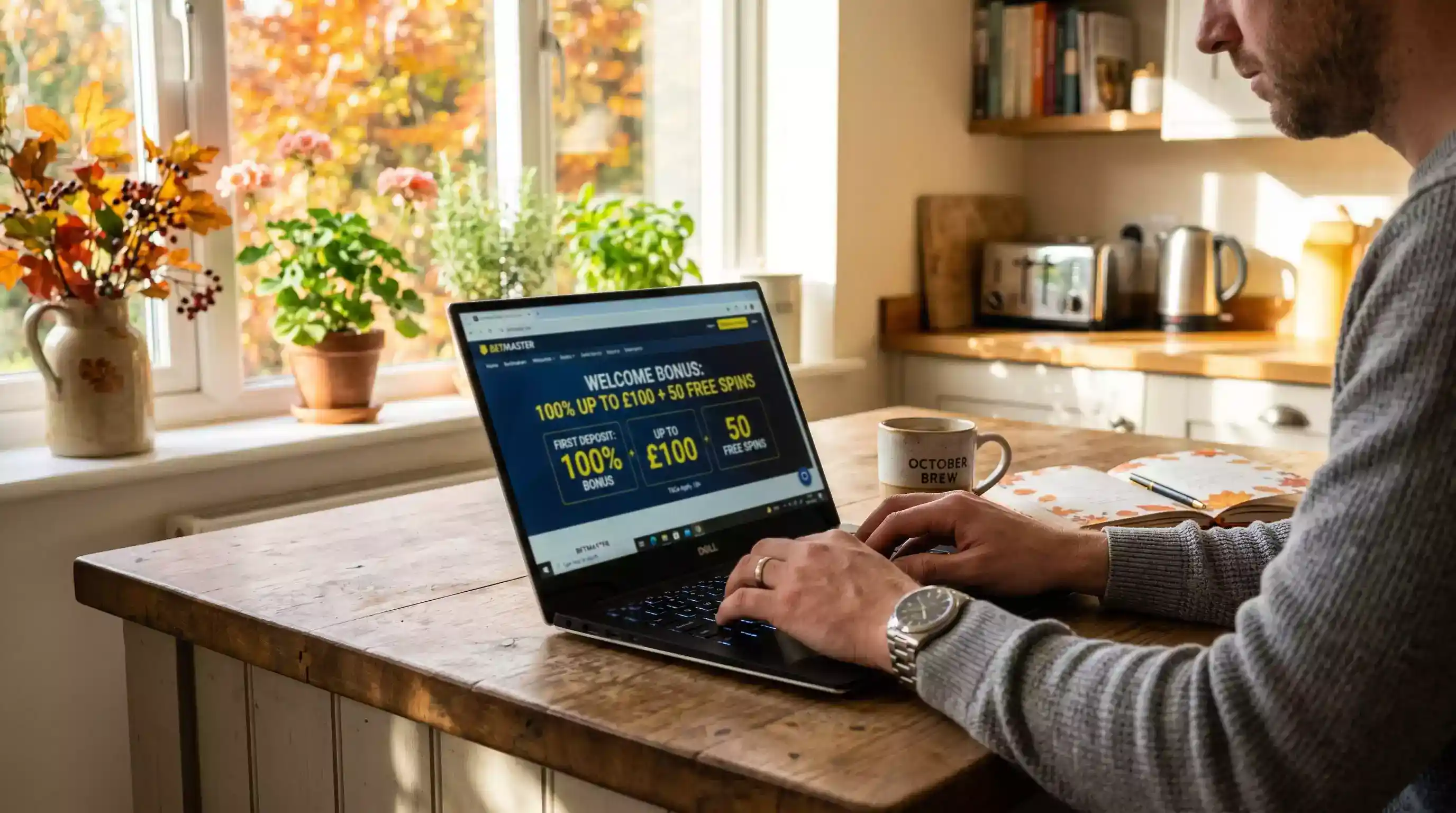 Pantalla de plataforma de apuestas mostrando oferta de bono de bienvenida para esports