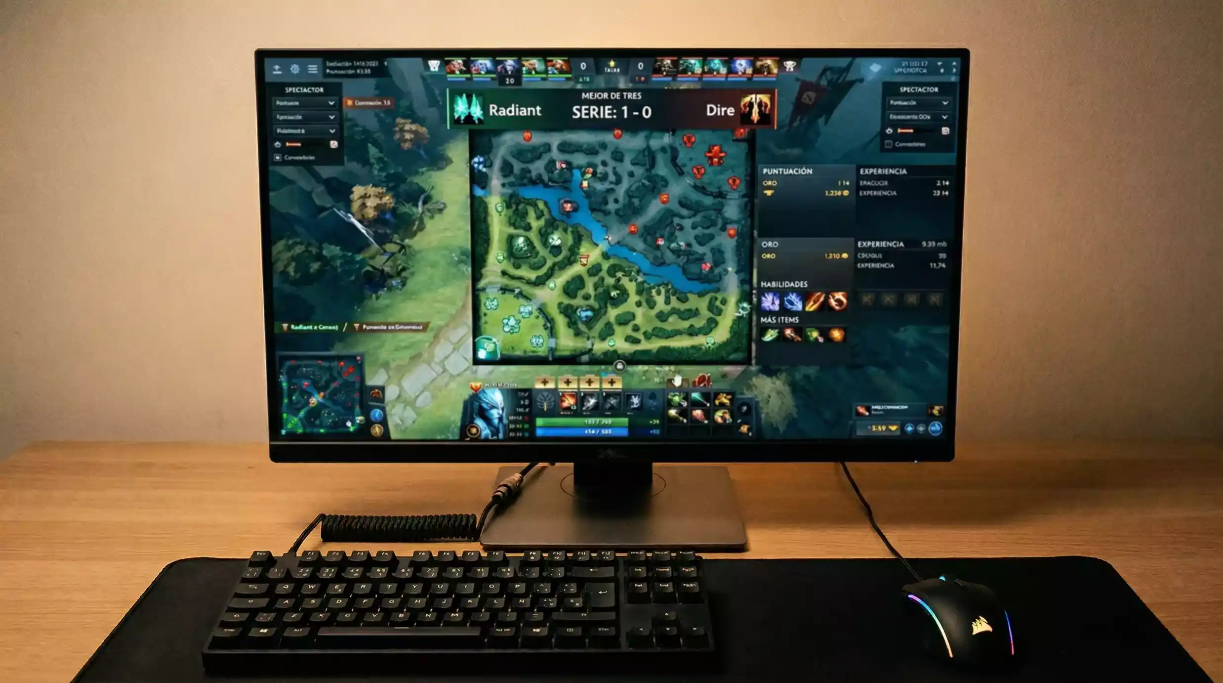 Pantalla de apuestas mostrando líneas de hándicap de mapas en una serie Bo3 de Dota 2