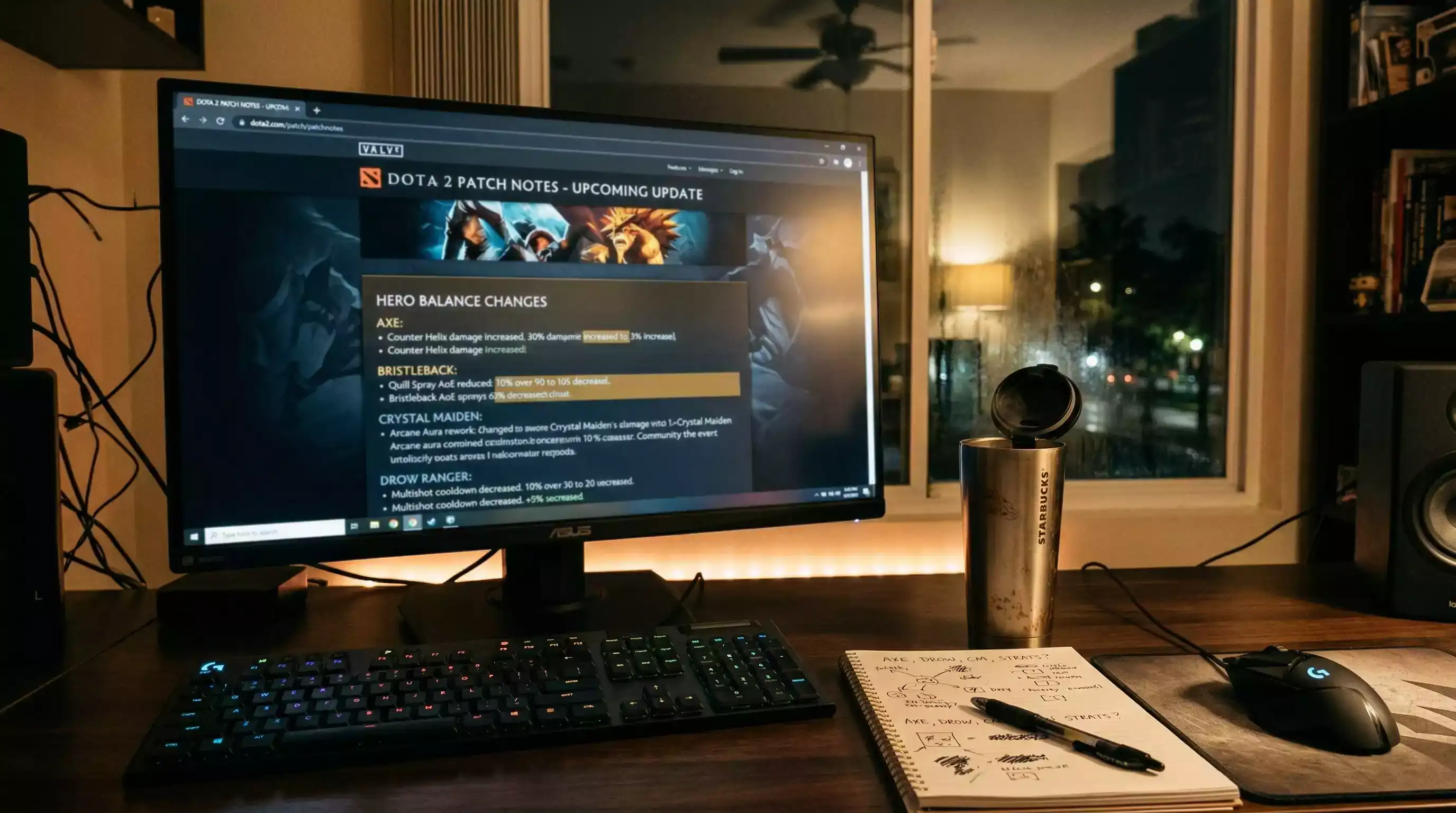 Notas de parche de Dota 2 con cambios de balance de héroes destacados