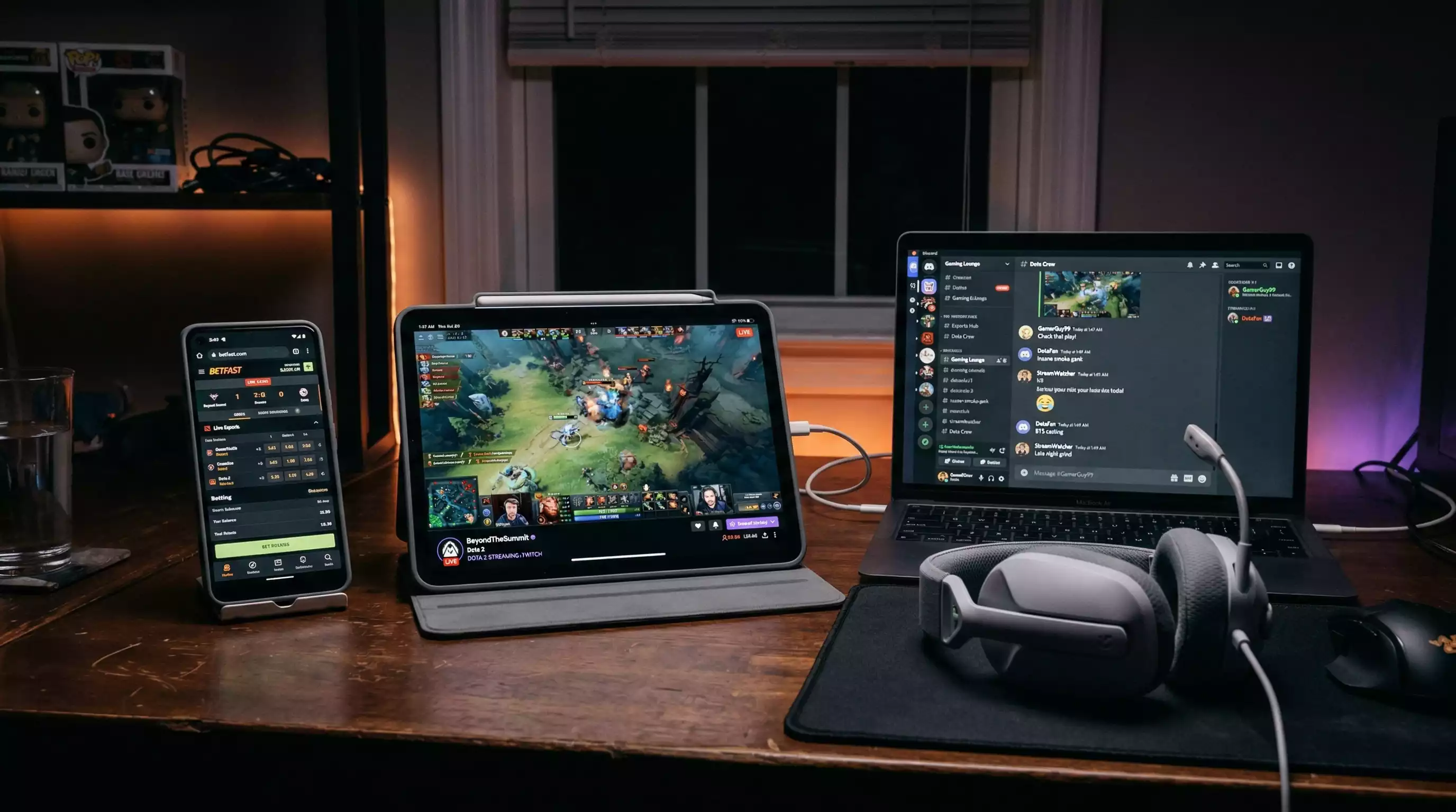 Stream en vivo de un torneo de Dota 2 en Twitch con chat y estadísticas del juego